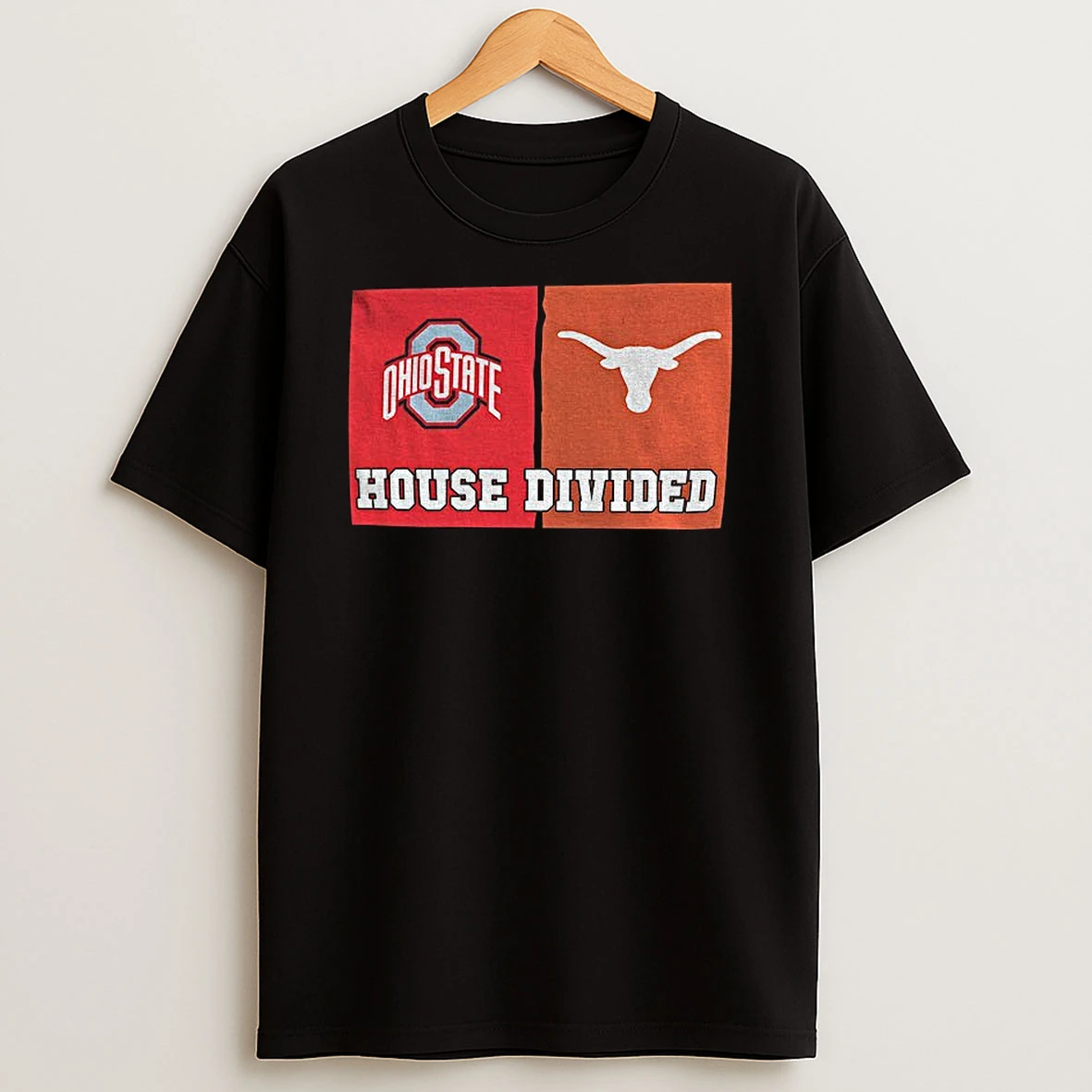 House Divided Ohio State Buckeyes Vs Texas Longhorns Logo Tshirt Hoodie