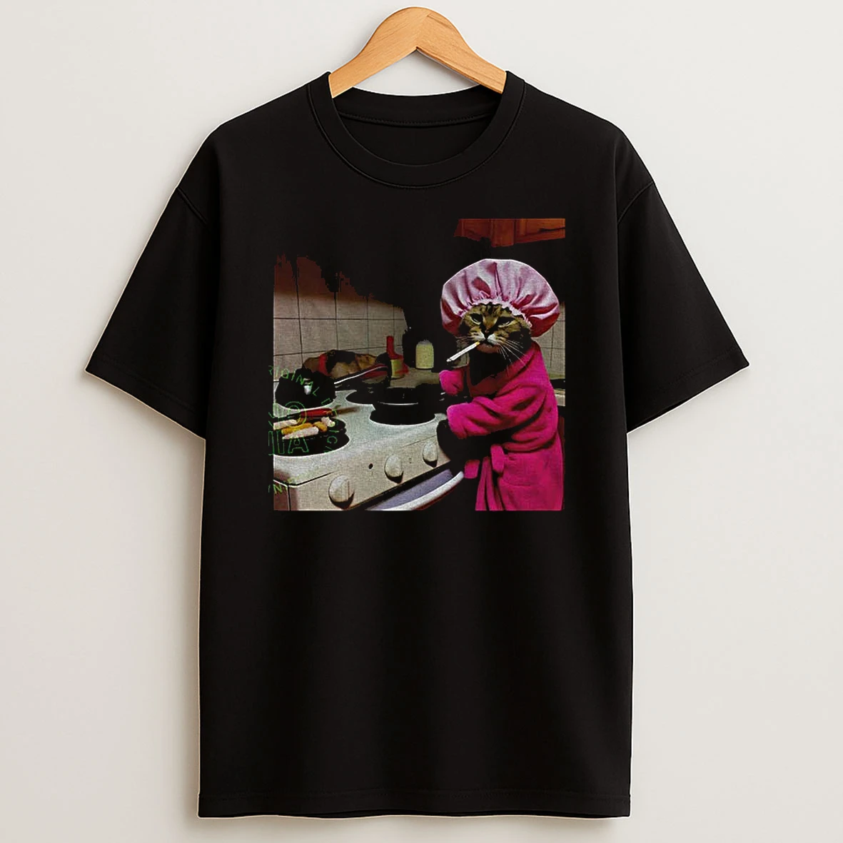 Housewife Cat Smoking Funny Meme Tshirt Hoodie