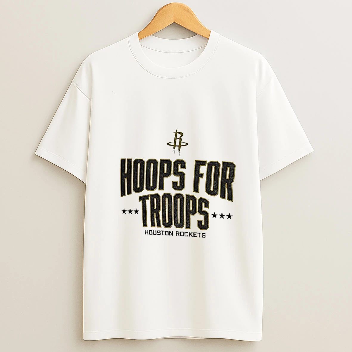 Houston Rockets Basketball Nba Hoops For Troops Logo Tshirt Hoodie