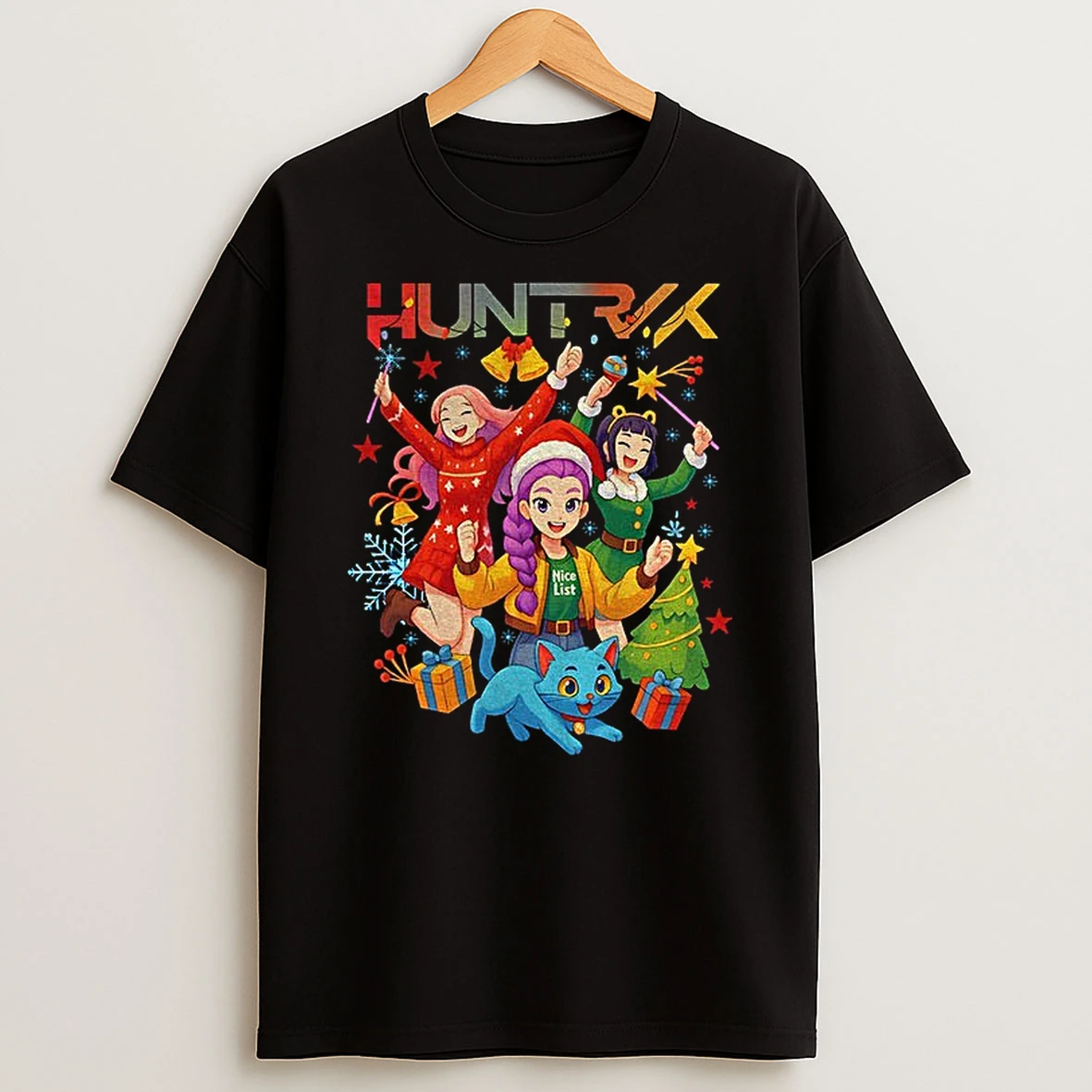 Huntrix K Pop Demon Hunters Christmas Cute Kawaii Holiday Tshirt Hoodie