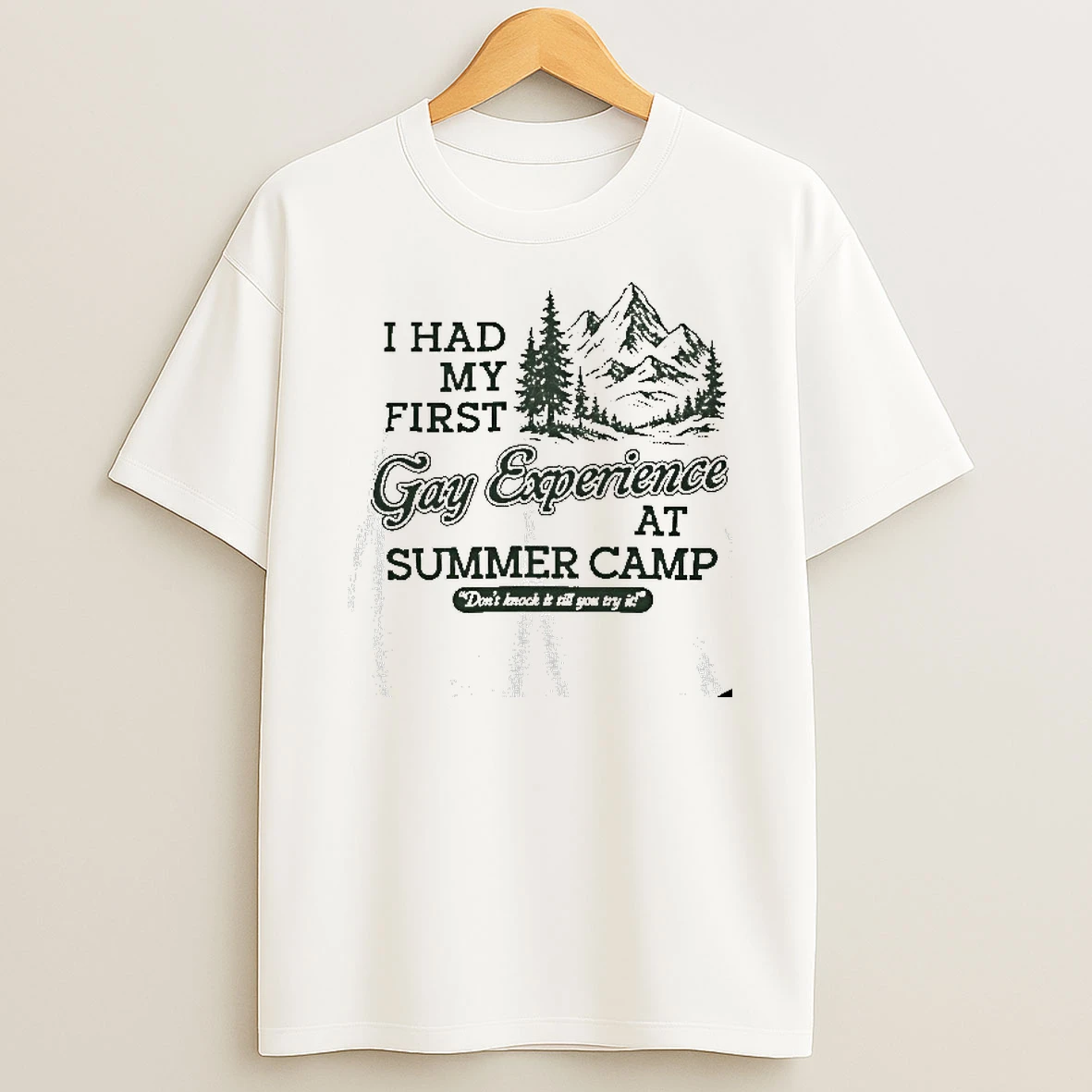 I Had My First Gay Experience At Summer Camp Dont Knock It Till You Try It Tshirt Hoodie