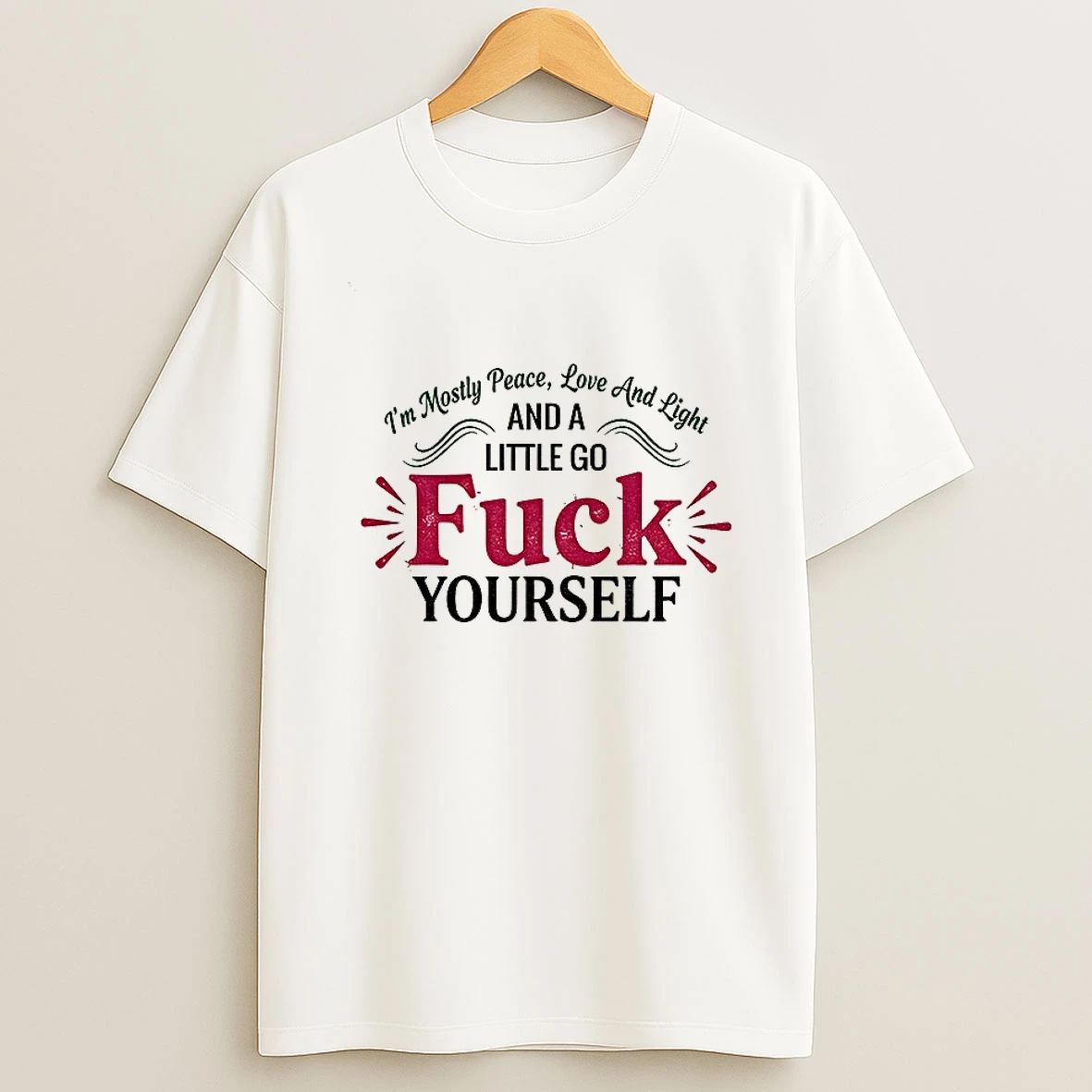 Im Mostly Peace Love And Light And A Little Go Fuck Yourself Merry Christmas Tshirt Hoodie