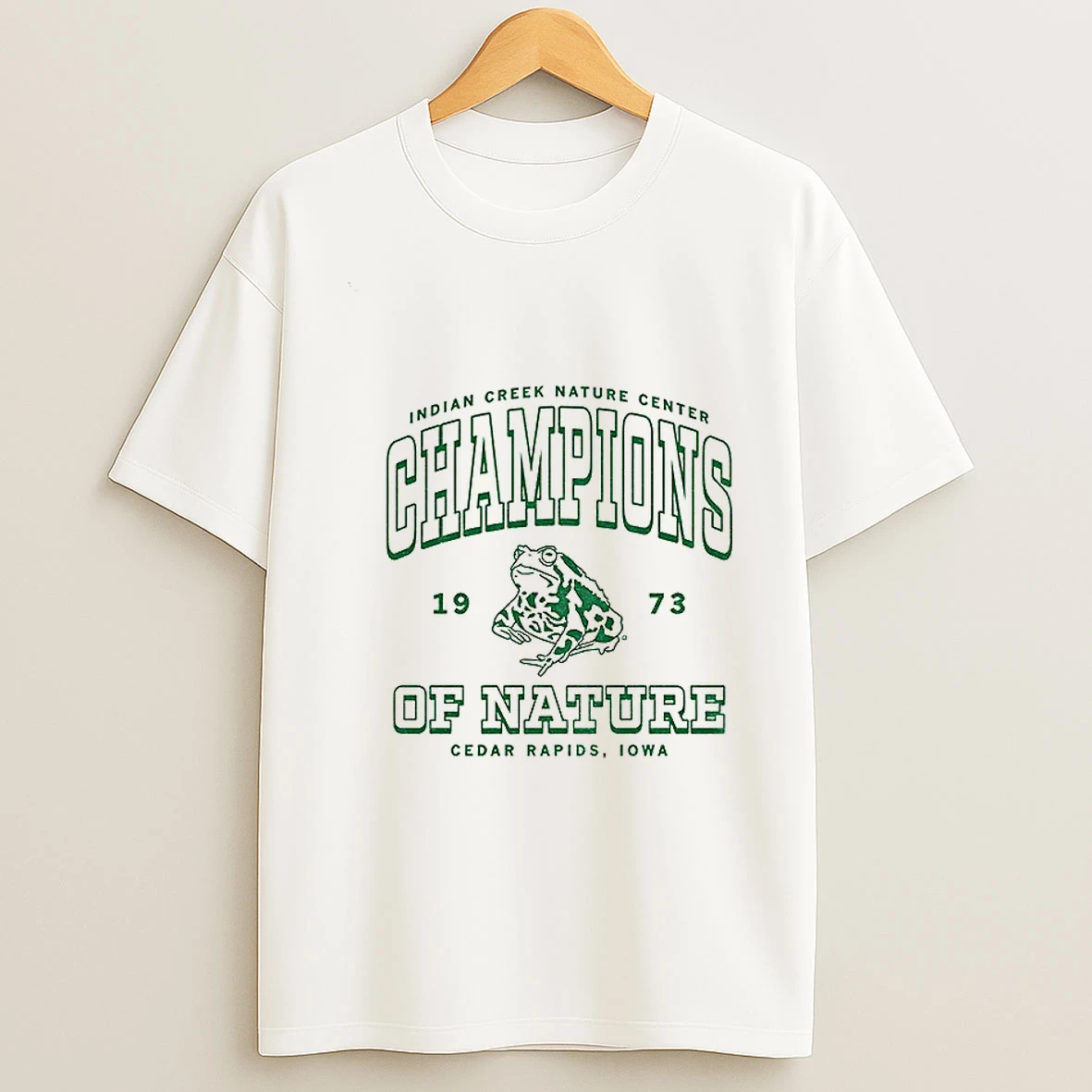 Indian Creek Nature Center Champions Of Nature 1973 Cedar Rapids Iowa Tshirt Hoodie