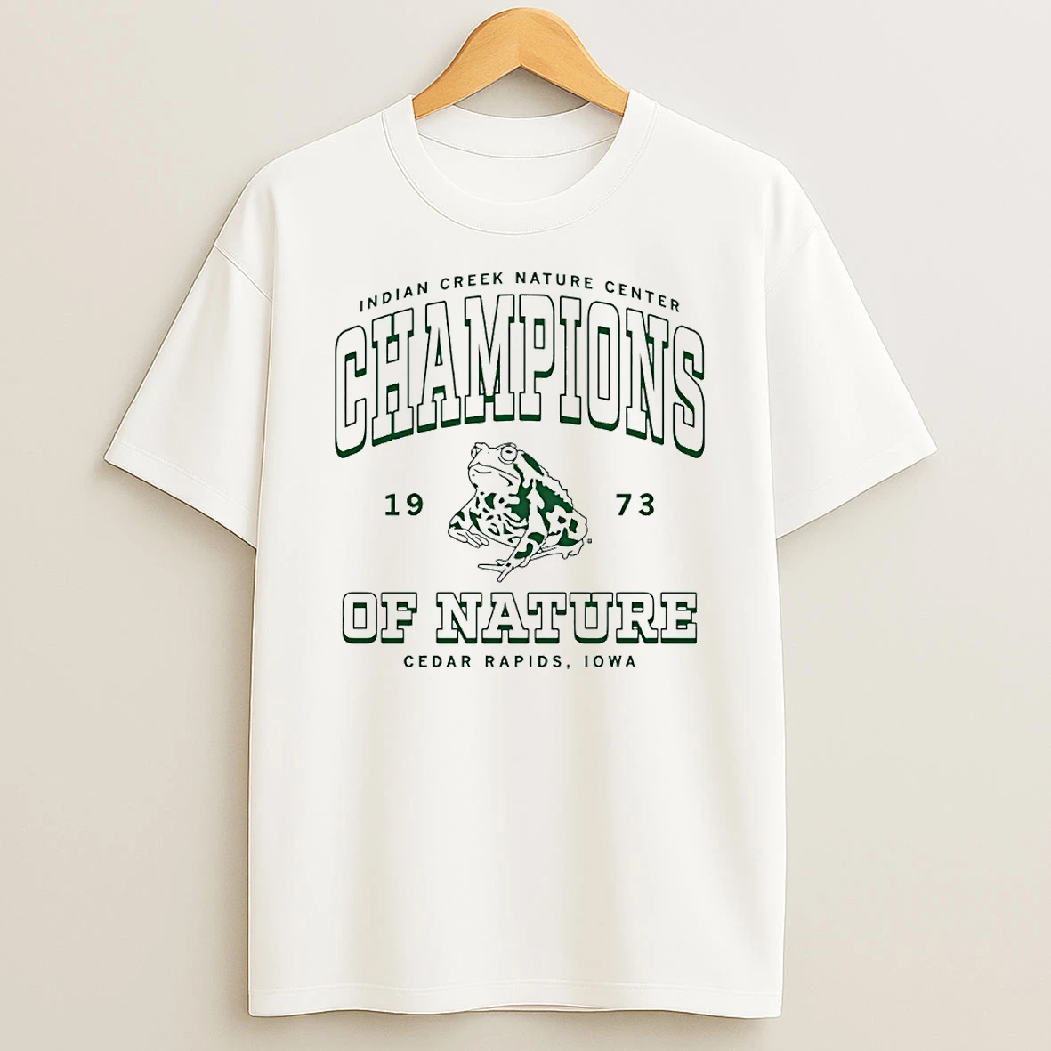 Indian Creek Nature Center Champions Of Nature 1973 Circle Tshirt Hoodie