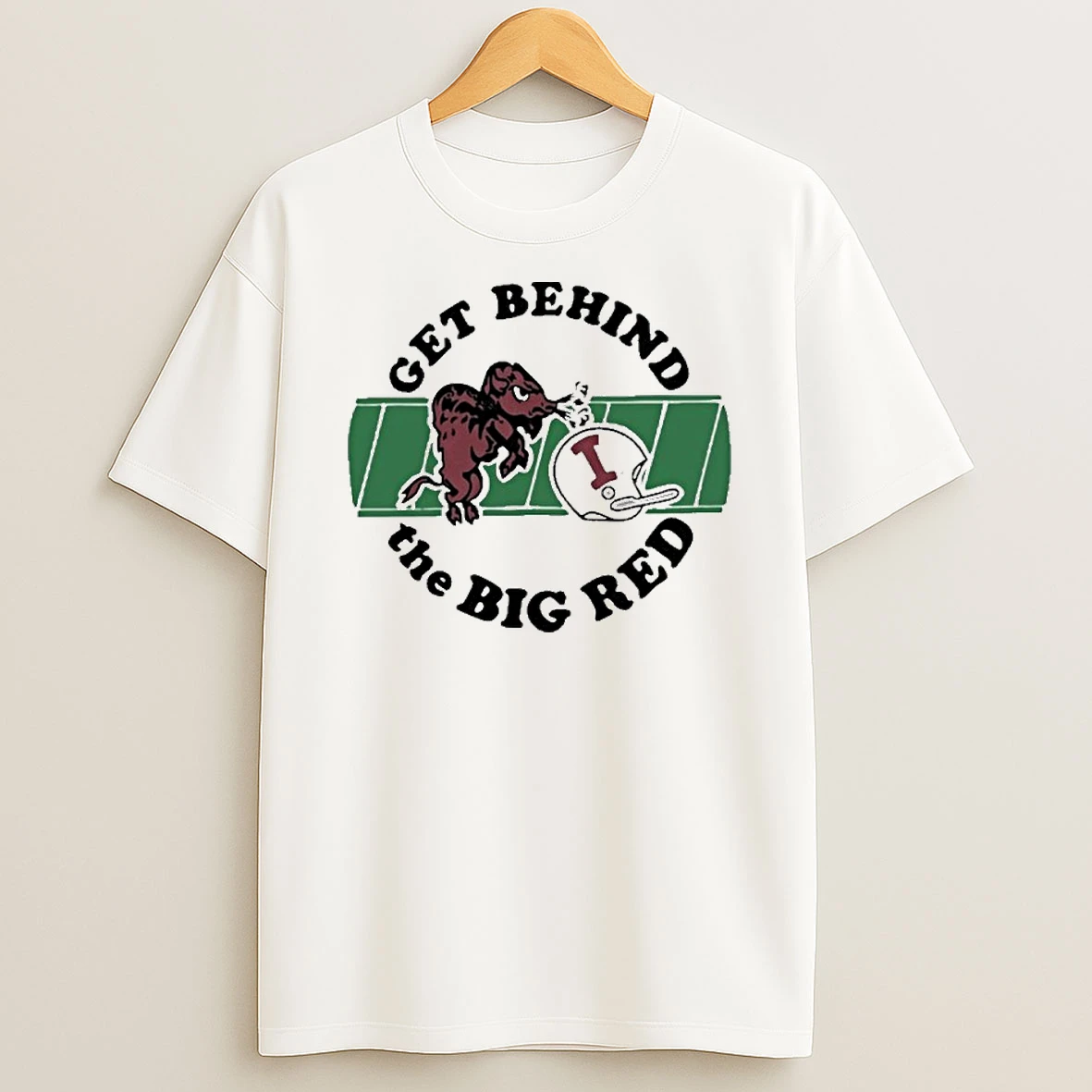 Indiana University Football Get Behind The Big Red Tshirt Hoodie