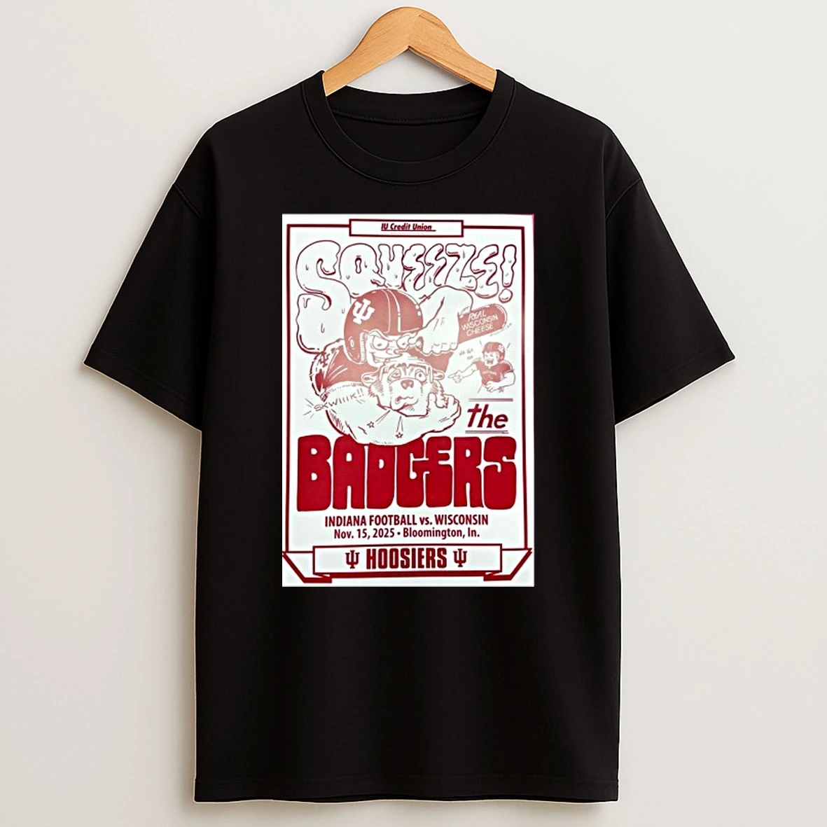 Indiana Vs Wisconsin 2025 Squeeze The Badgers Tshirt Hoodie