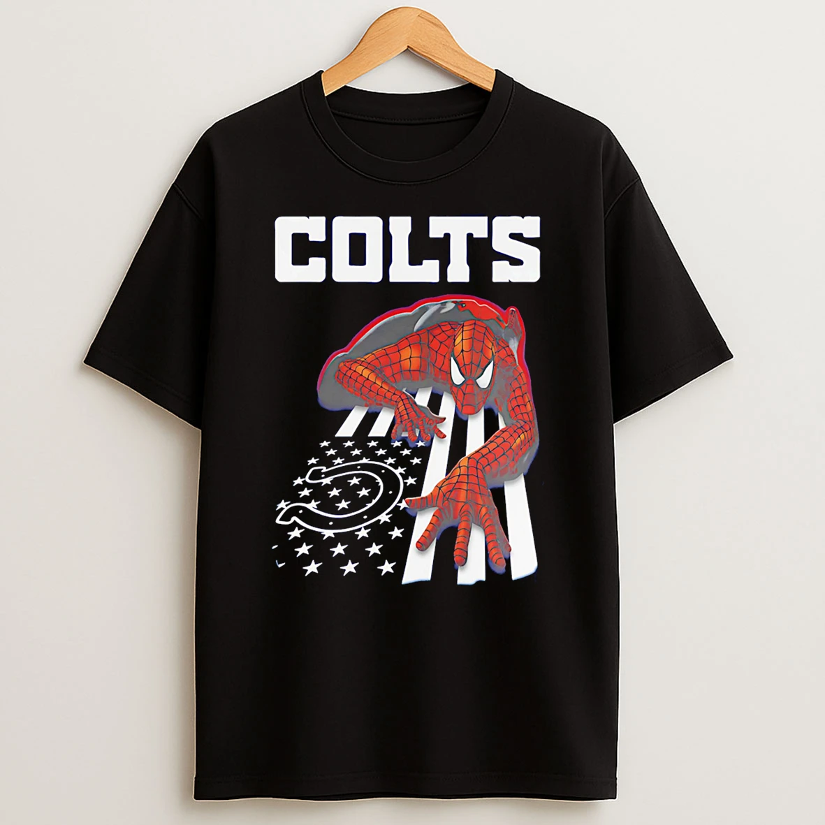 Indianapolis Colts Spiderman America Flag Tshirt Hoodie