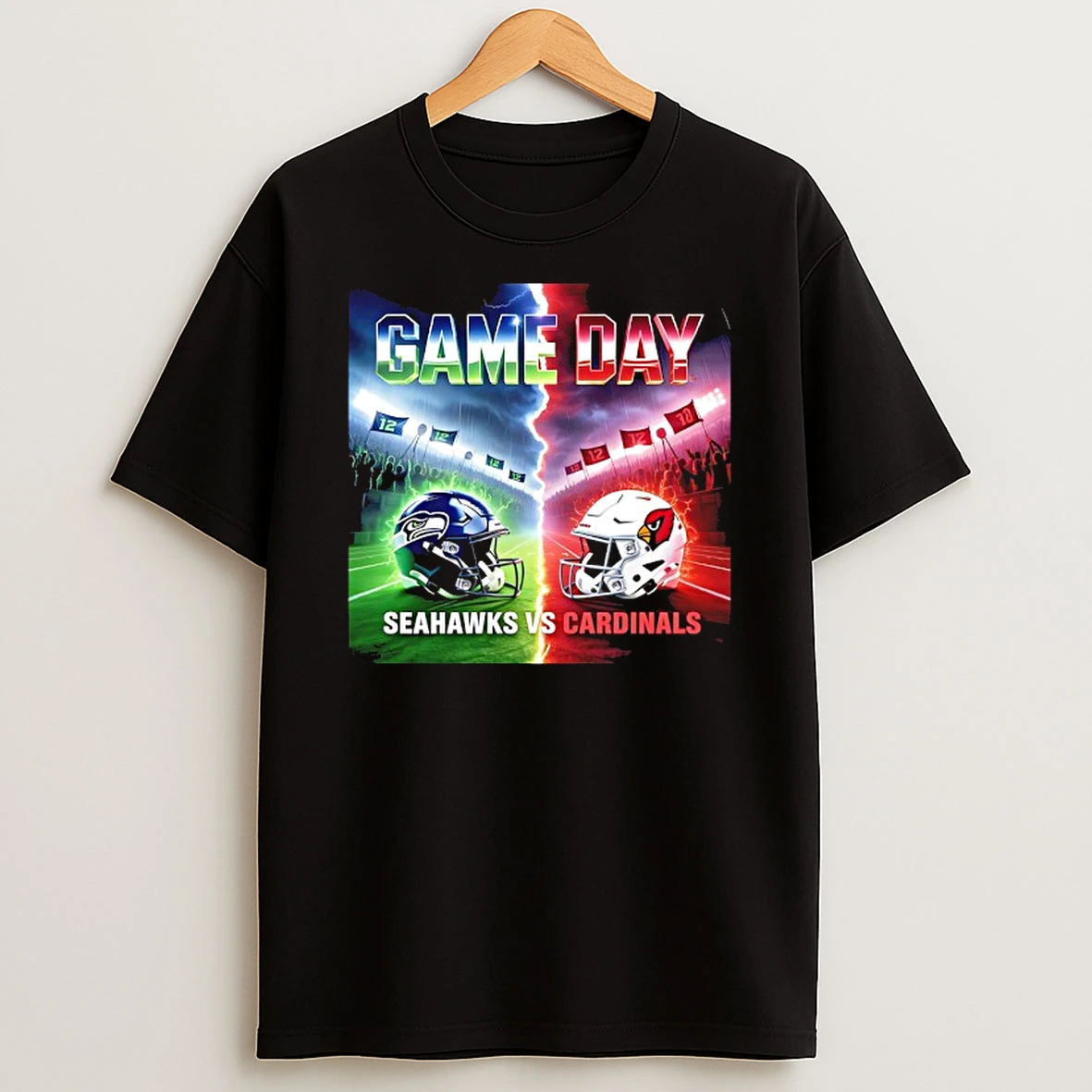 Its Game Day In Seattle Seahawks Vs Cardinals Helmet Tshirt Hoodie