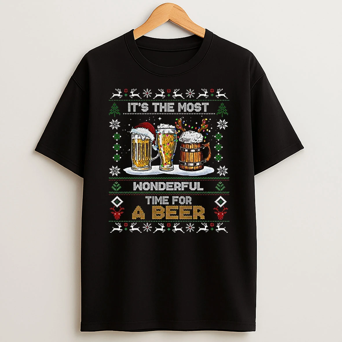 Its The Most Wonderful Time For A Beer Merry Christmas Tshirt Hoodie