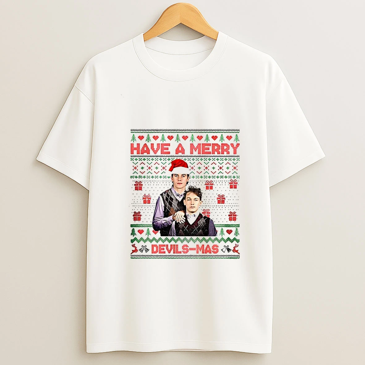 Jack Hughes Luke Hughes New Jersey Ice Hockey Have A Merry Devils Mas Tshirt Hoodie