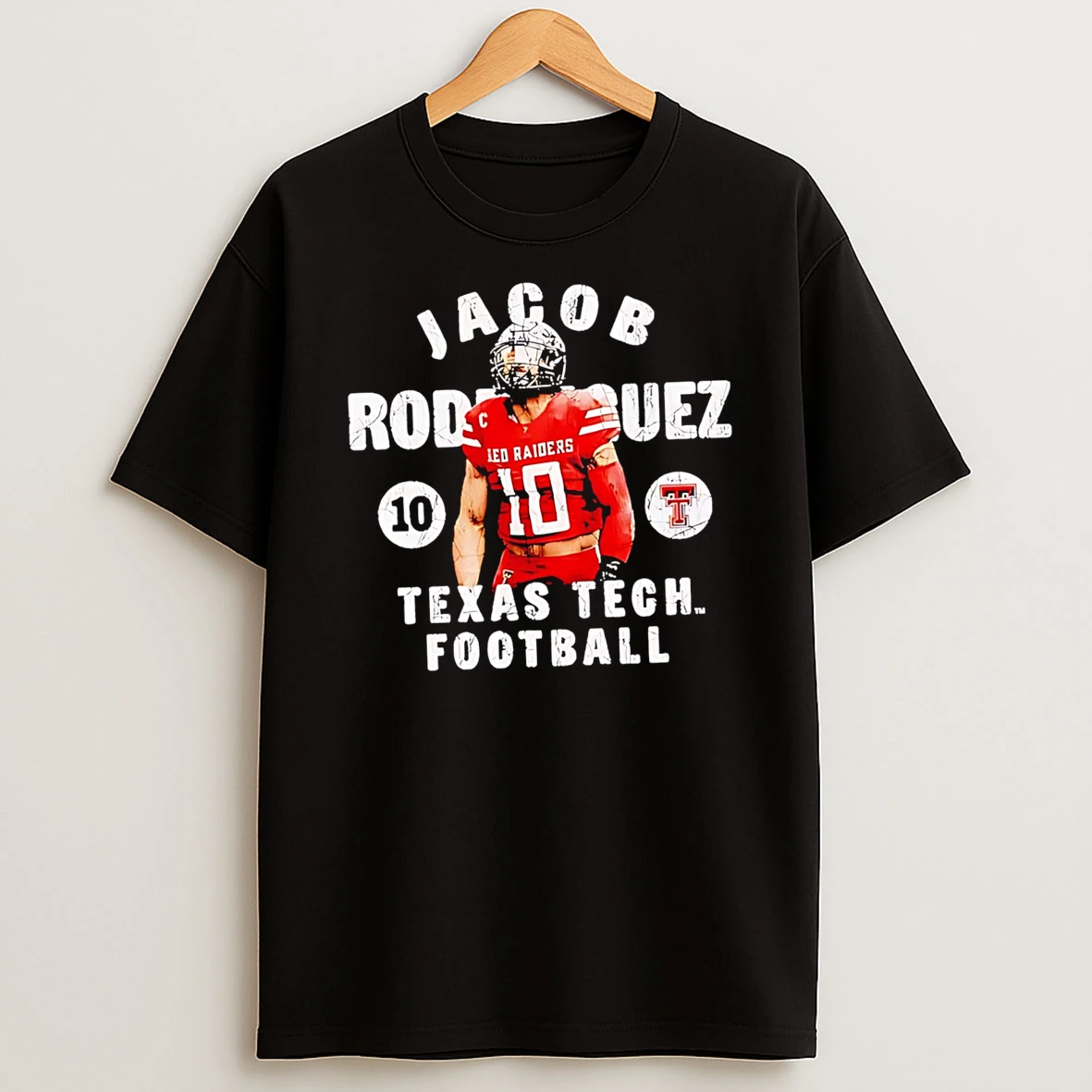 Jacob Rodriguez Portrait Texas Tech Red Raiders Tshirt Hoodie