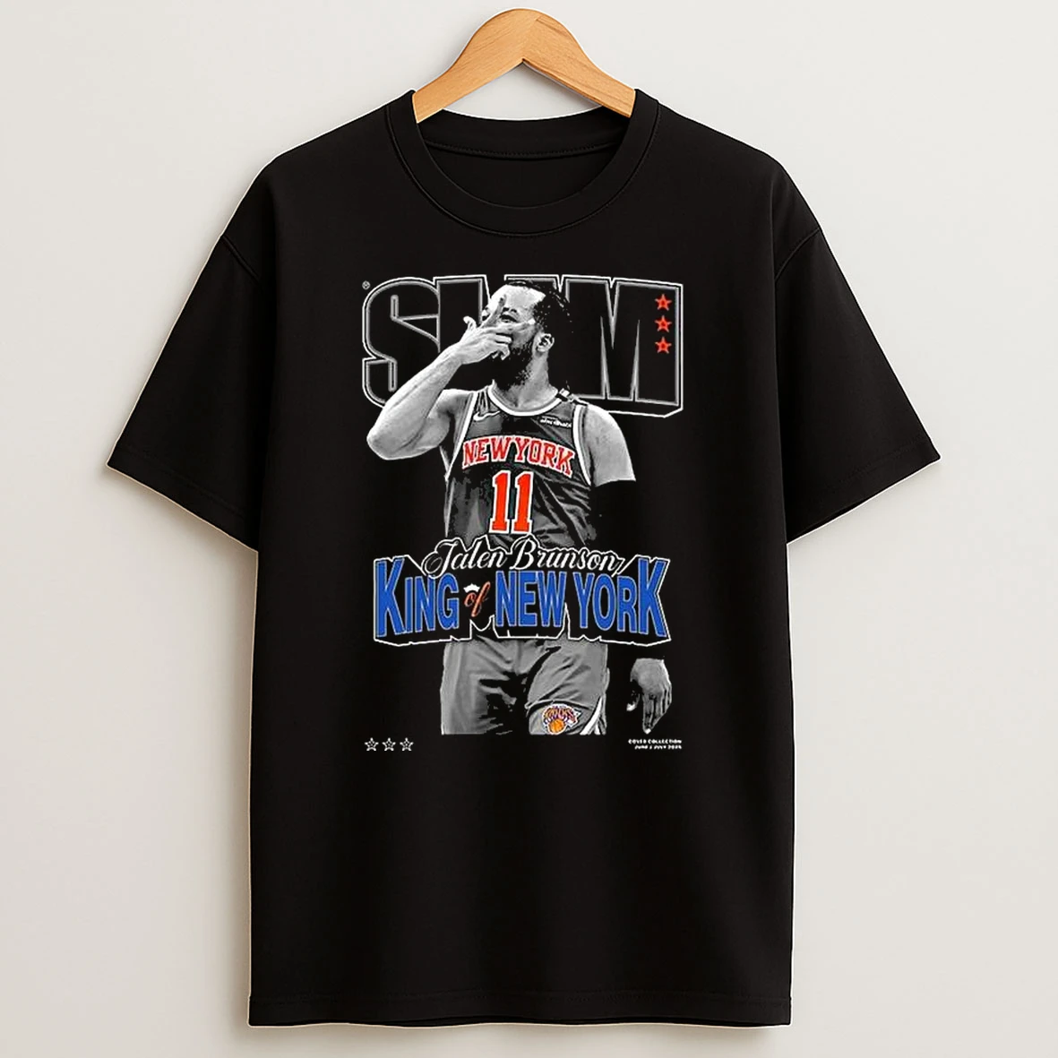 Jalen Brunson King Of New York New York Knicks Slam Cover Tshirt Hoodie