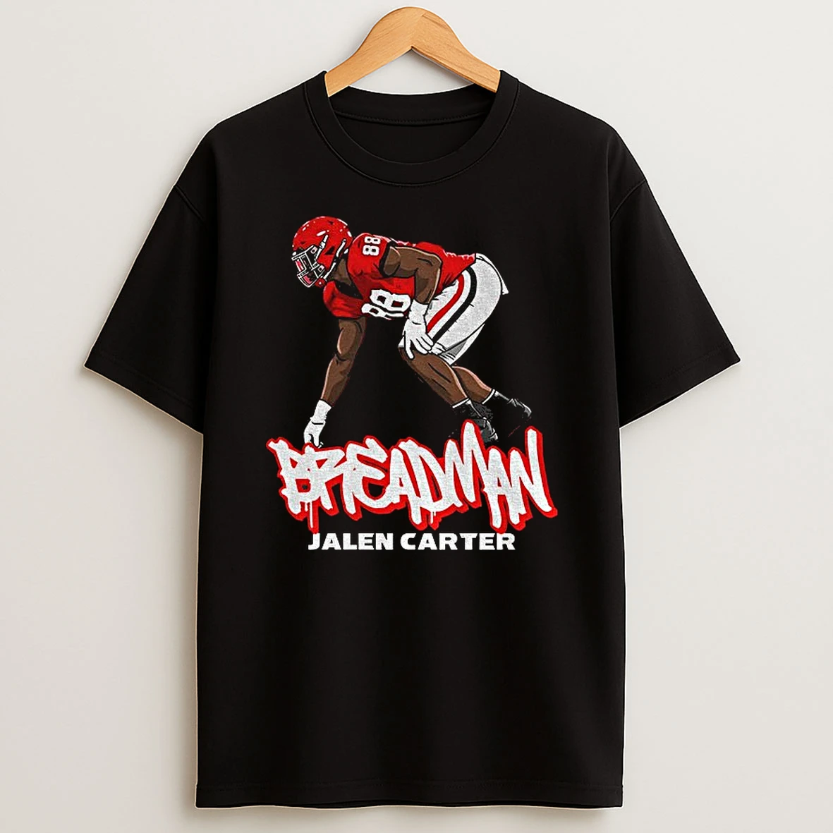 Jalen Carter Breadman Cartoon Georgia Bulldogs Nfl Football 2025 Tshirt Hoodie