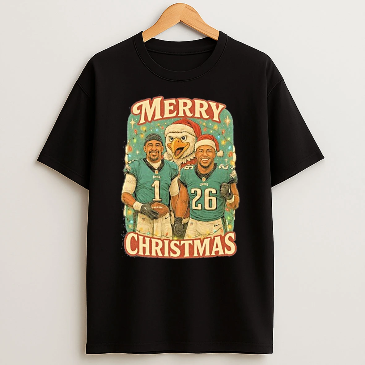 Jalen Hurts Saquon Barkley Merry Christmas Tshirt Hoodie