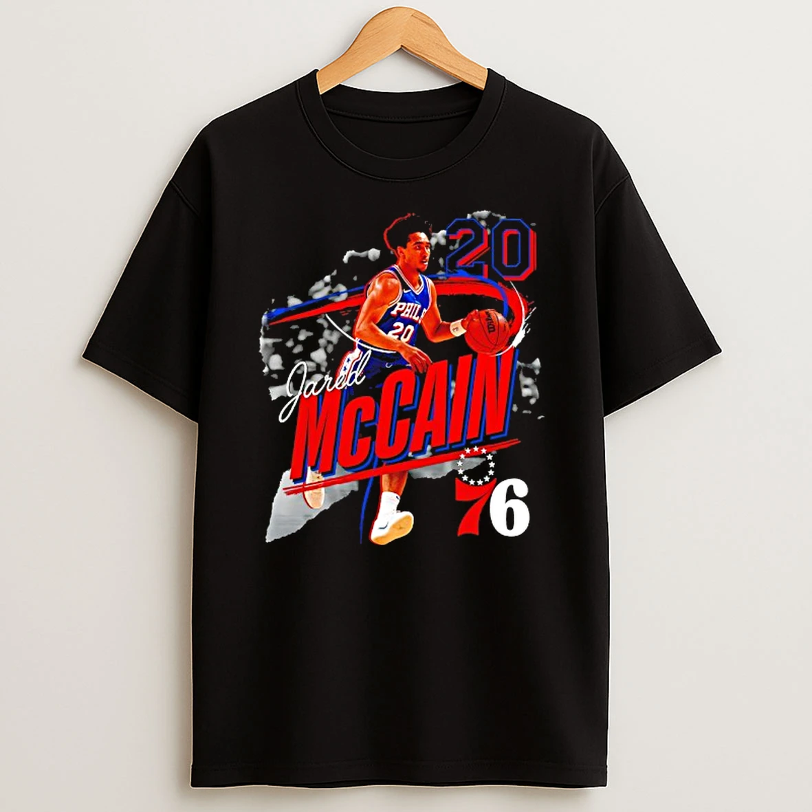 Jared Mccain 20 Philadelphia 76ers Basketball Player Tshirt Hoodie