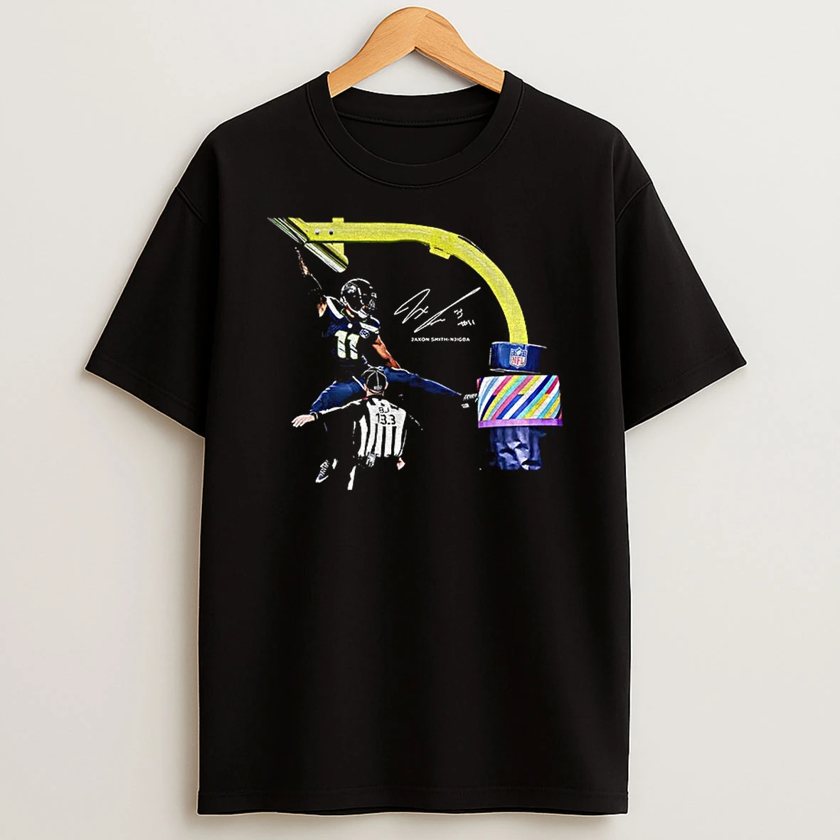 Jaxon Smith Njigba Touchdown Seattle Seahawks Nfl Football Signature Tshirt Hoodie