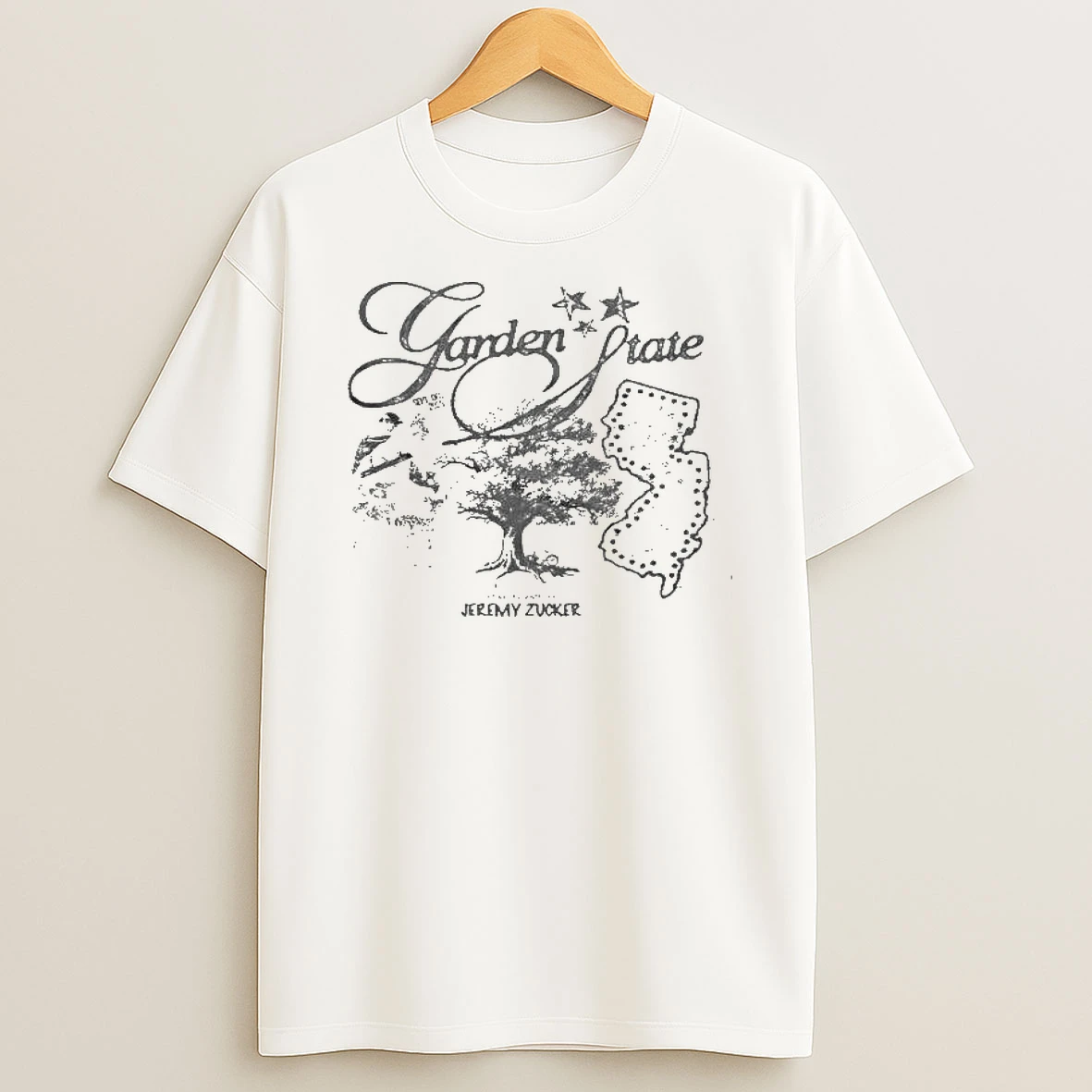 Jeremy Zucker Garden State White Map Tshirt Hoodie