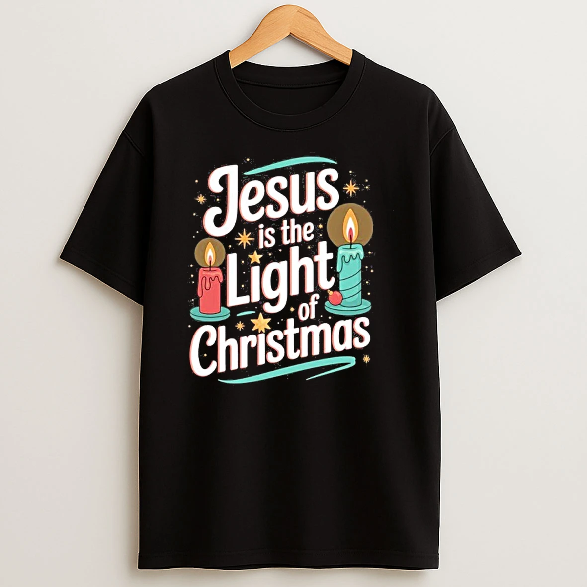 Jesus Is The Light Of Christmas Tshirt Hoodie