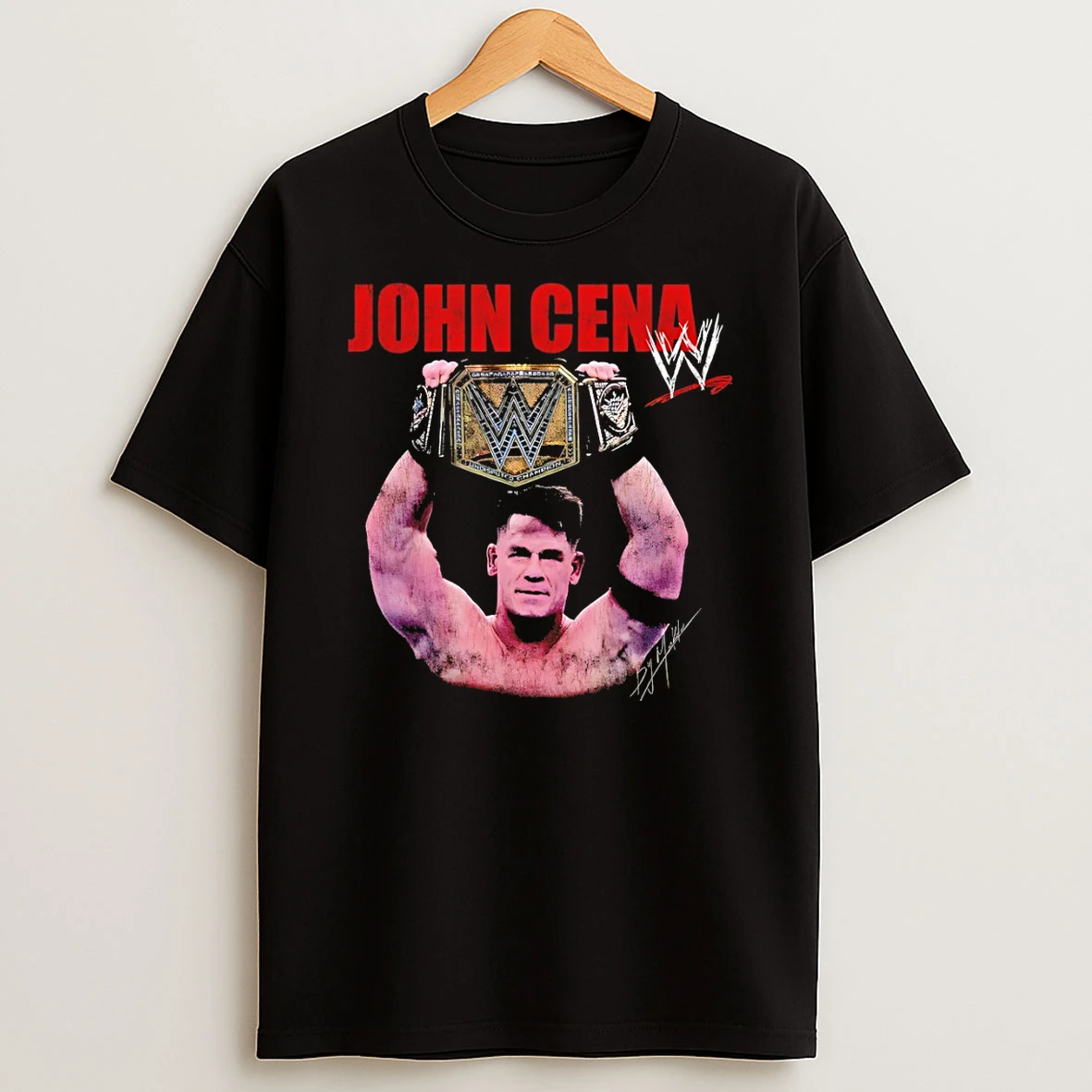 John Cena Wwe Champion Vintage Wrestling Graphic Tshirt Hoodie