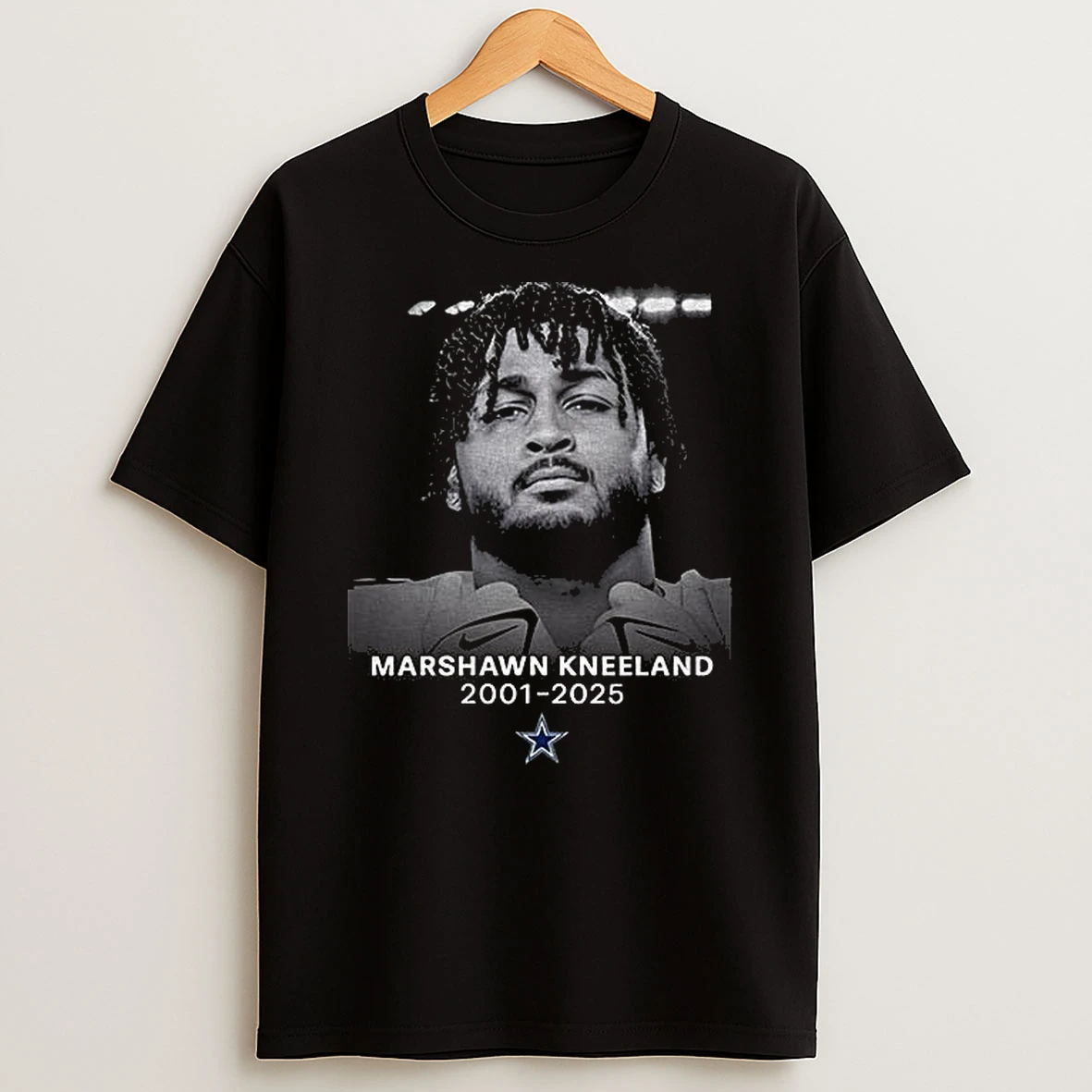 Jon Machota Wearing Marshawn Kneeland Dallas Cowboys Rip 2025 Tshirt Hoodie