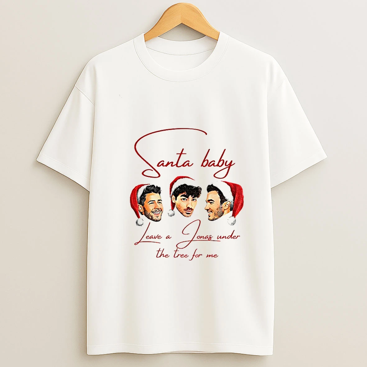 Jonas Bros Santa Baby Christmas Leave A Jonas Under The Tree For Me Tshirt Hoodie