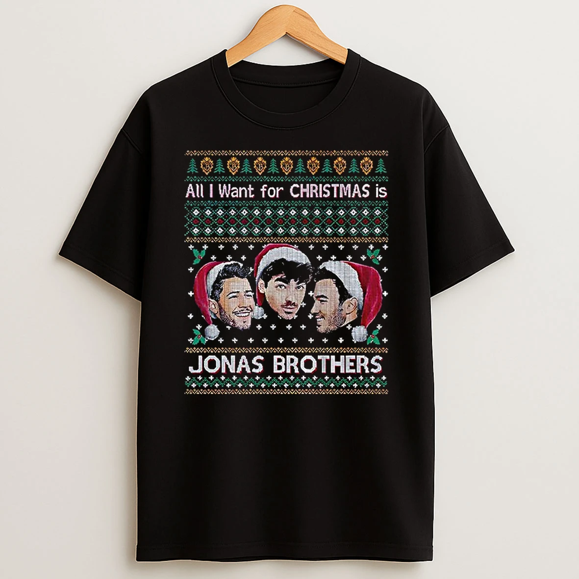Jonas Brothers All I Want For Christmas Is Merry Christmas Tshirt Hoodie