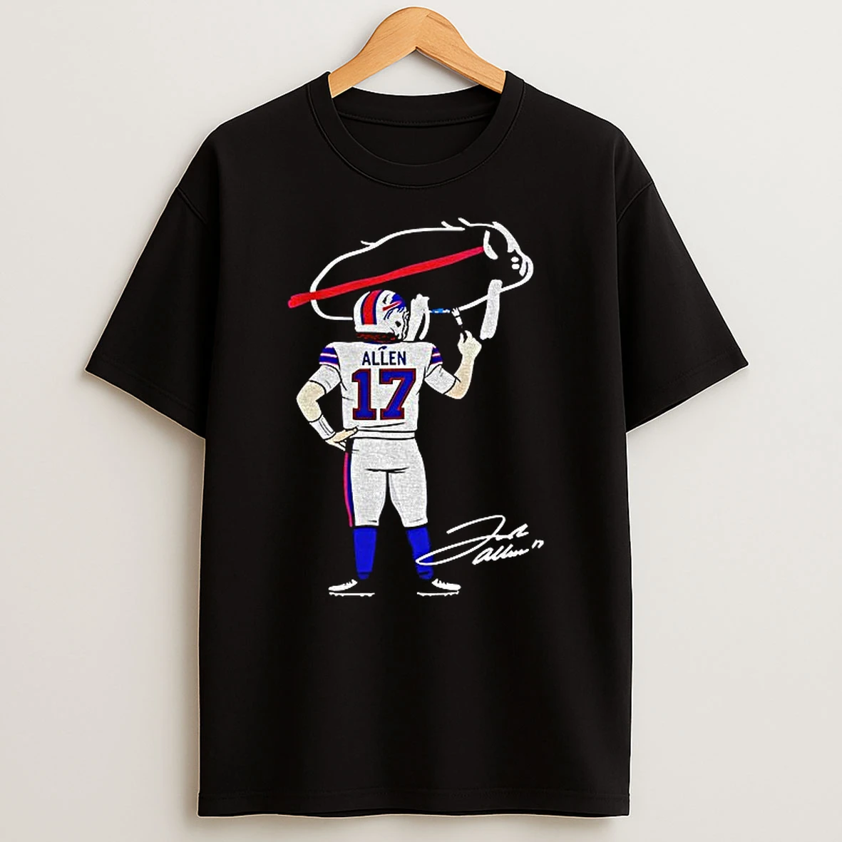 Josh Allen Painting Buffalo Meme Buffalo Bills Nfl Football 2025 Signature Tshirt Hoodie