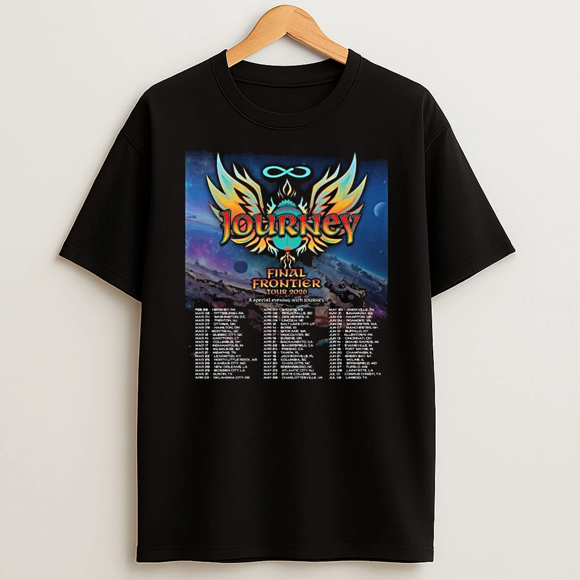 Journey Final Frontier Tour 2026 Show Schedule Tshirt Hoodie