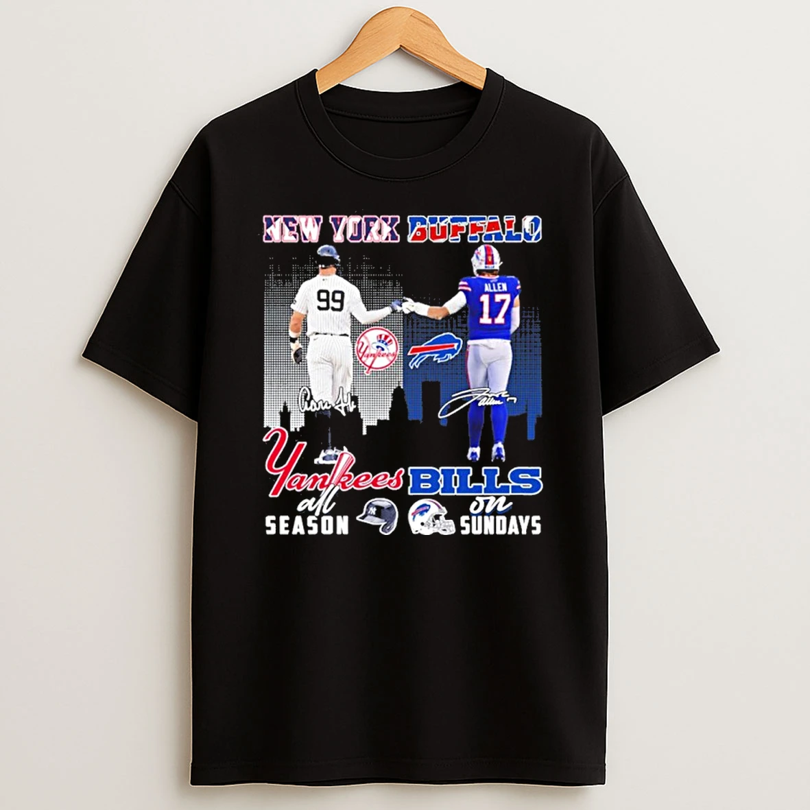 Judge Yankees All Season And Allen Bills On Sundays Tshirt Hoodie
