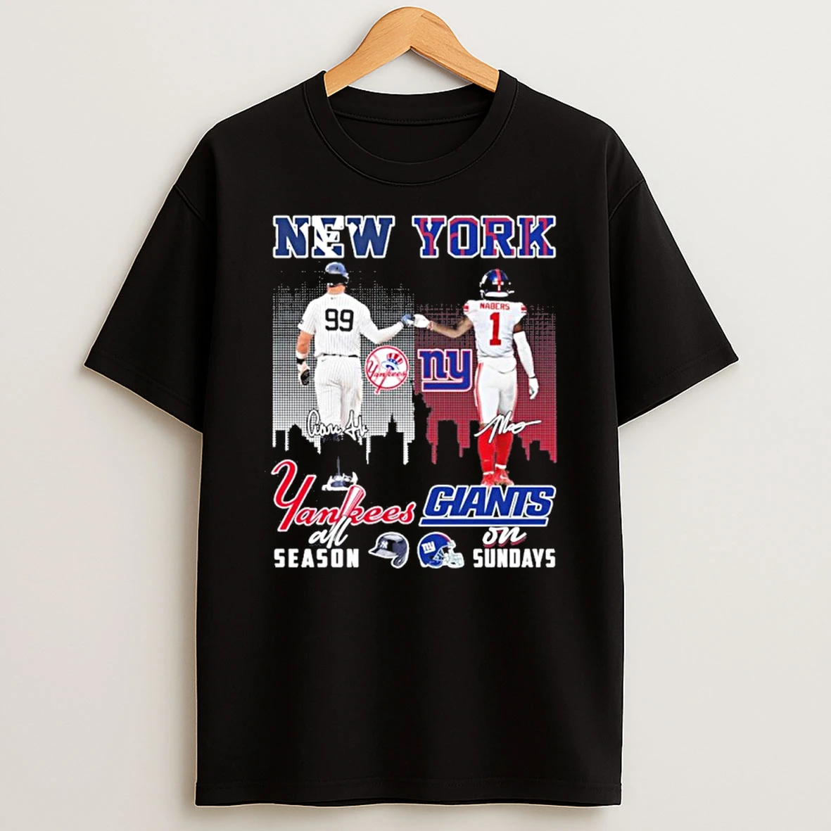 Judge Yankees All Season And Nabers Giants On Sundays Tshirt Hoodie