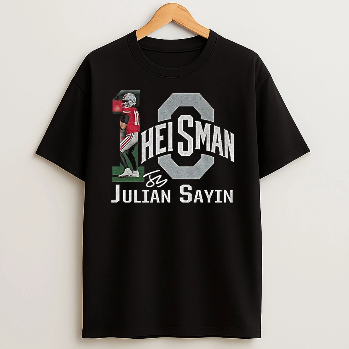 Julian Sayin Heisman Osu 2025 Ohio State Buckeyes Football Signature Tshirt Hoodie