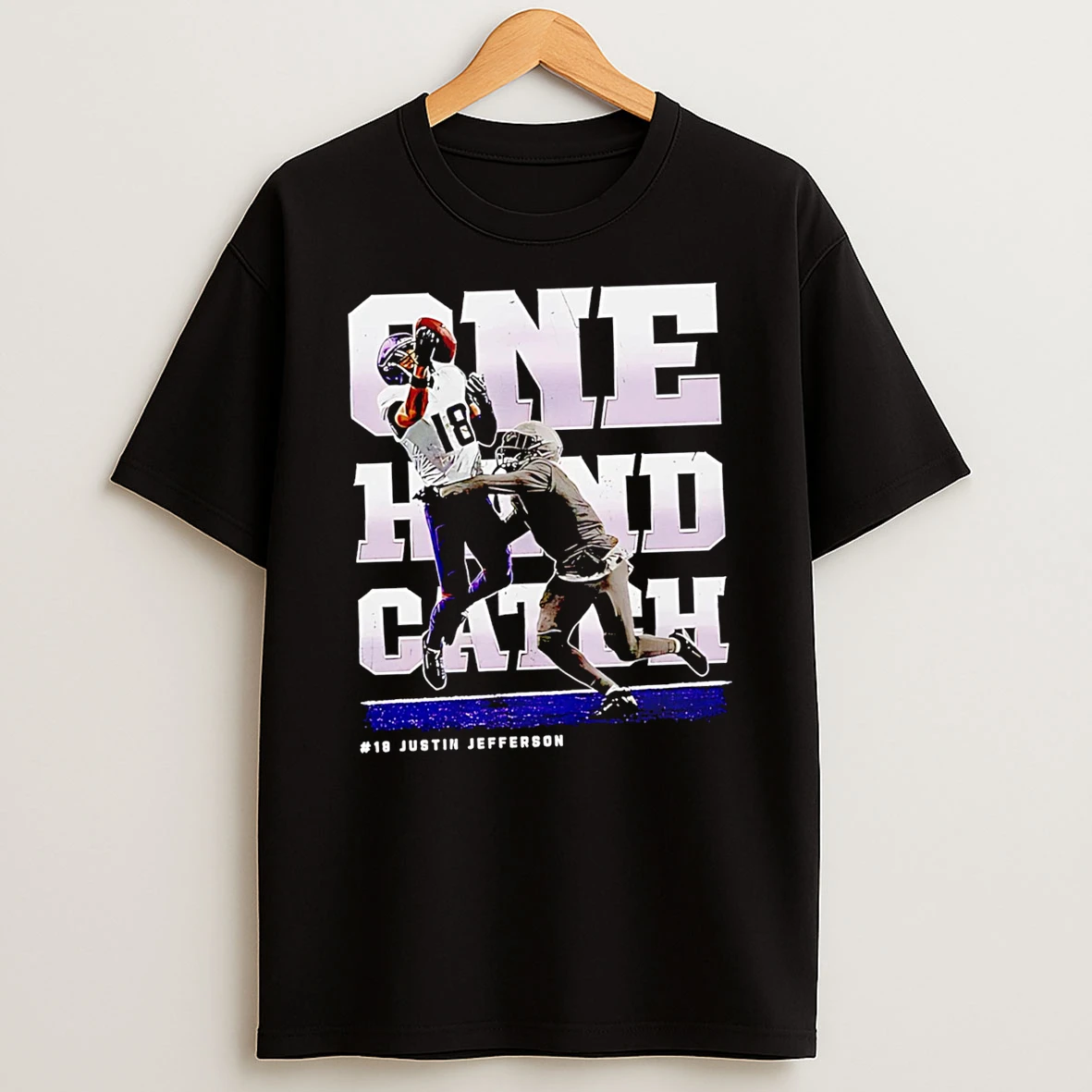 Justin Jefferson Minnesota One Hand Catch Retro Tshirt Hoodie