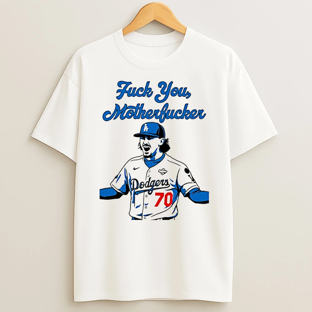 Justin Wrobleski 70 Los Angeles Dodgers Fck You Motherfcker Circle Tshirt Hoodie