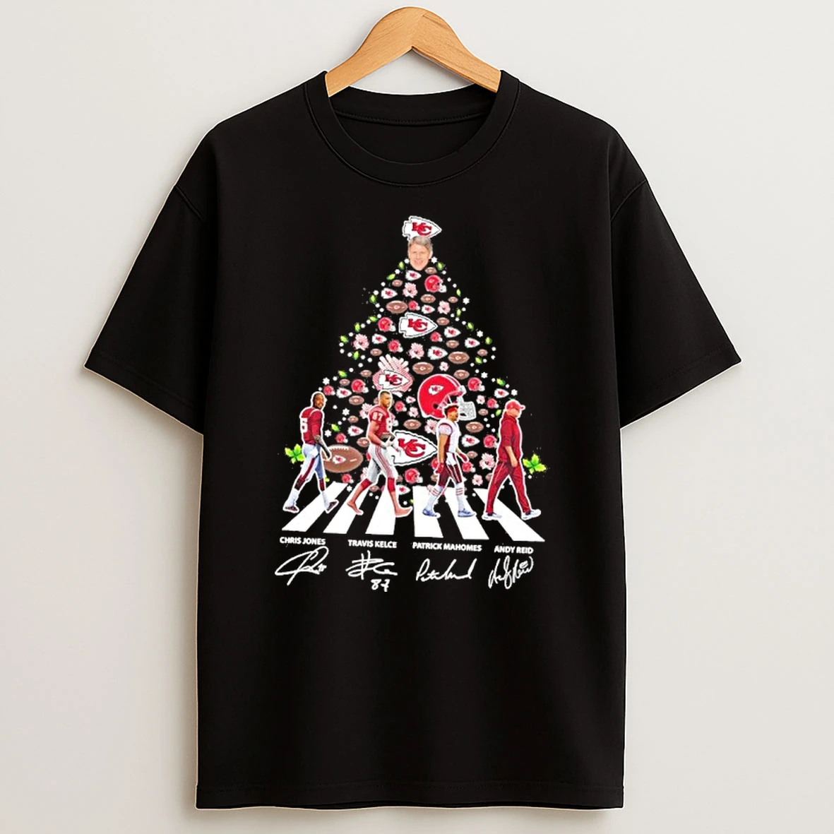 Kansas City Chiefs Abbey Road Christmas Tree Tshirt Hoodie
