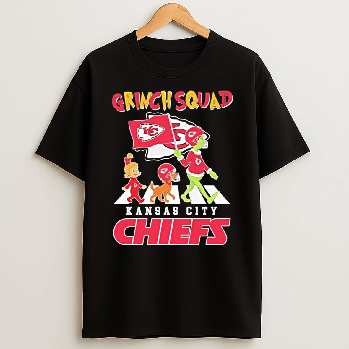 Kansas City Chiefs Grinch Squad Abbey Road Tshirt Hoodie