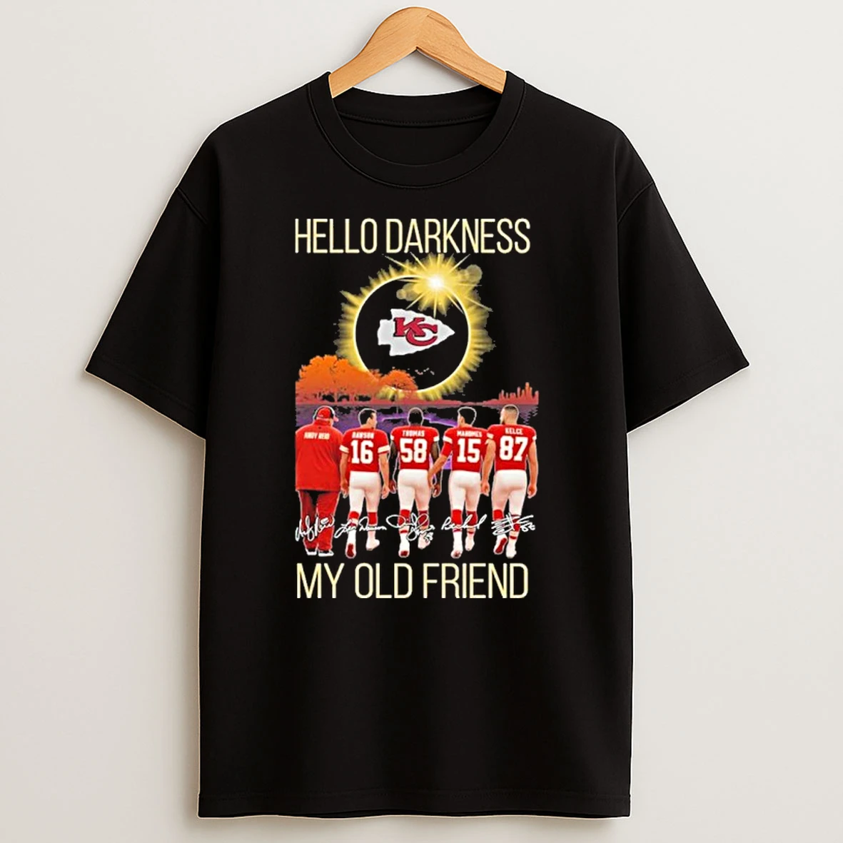 Kansas City Chiefs Hello Darkness My Old Friend Tshirt Hoodie
