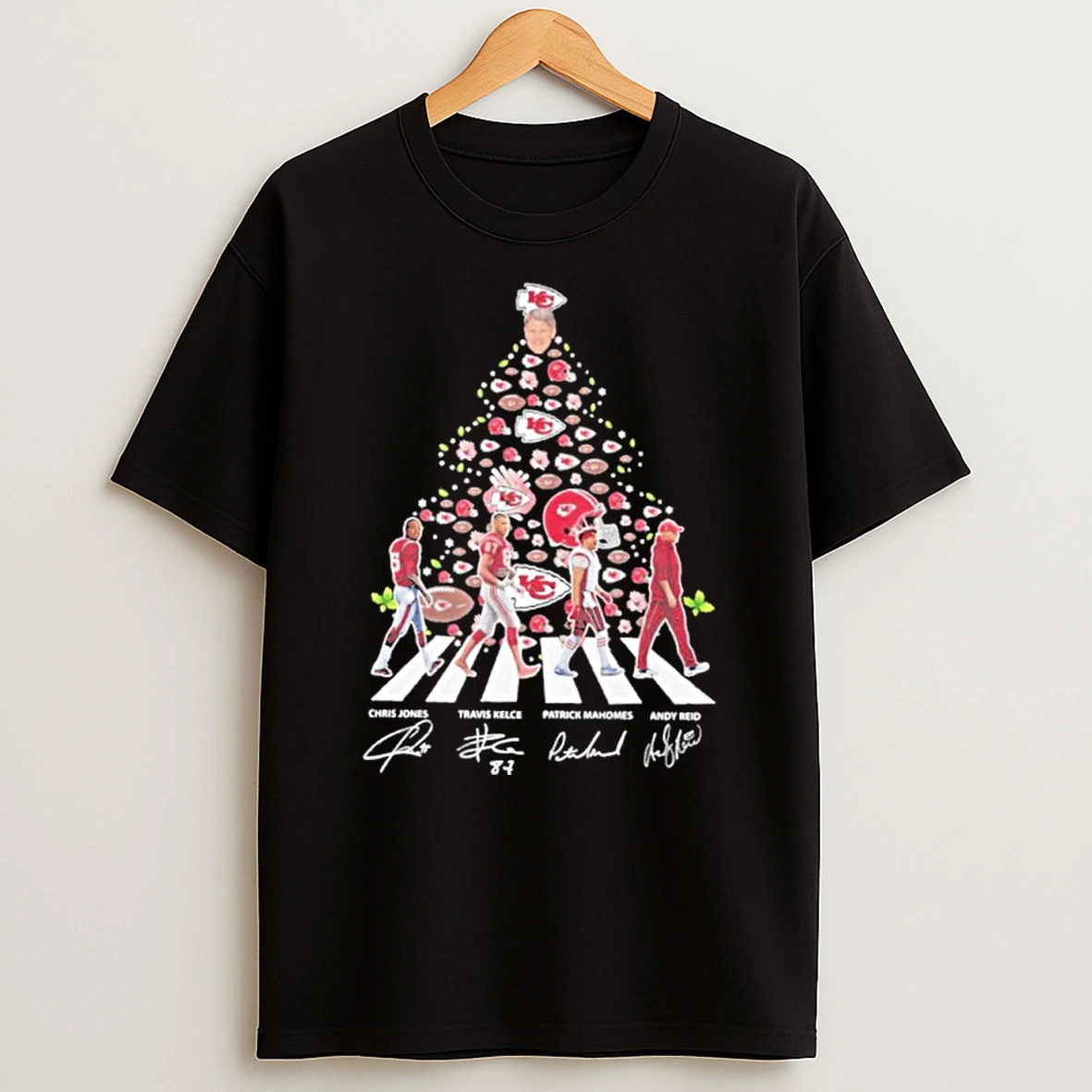Kansas City Player Abbey Road Signature Tree Christmas Tshirt Hoodie