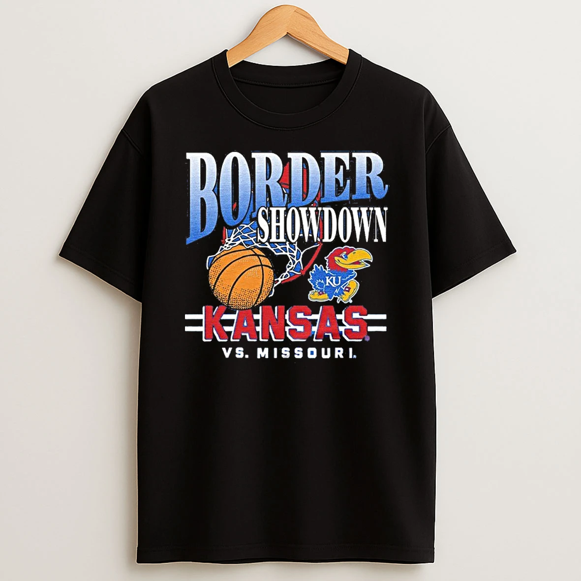 Kansas Jayhawks Basketball Border Showdown 2025 Vs Missouri Tshirt Hoodie