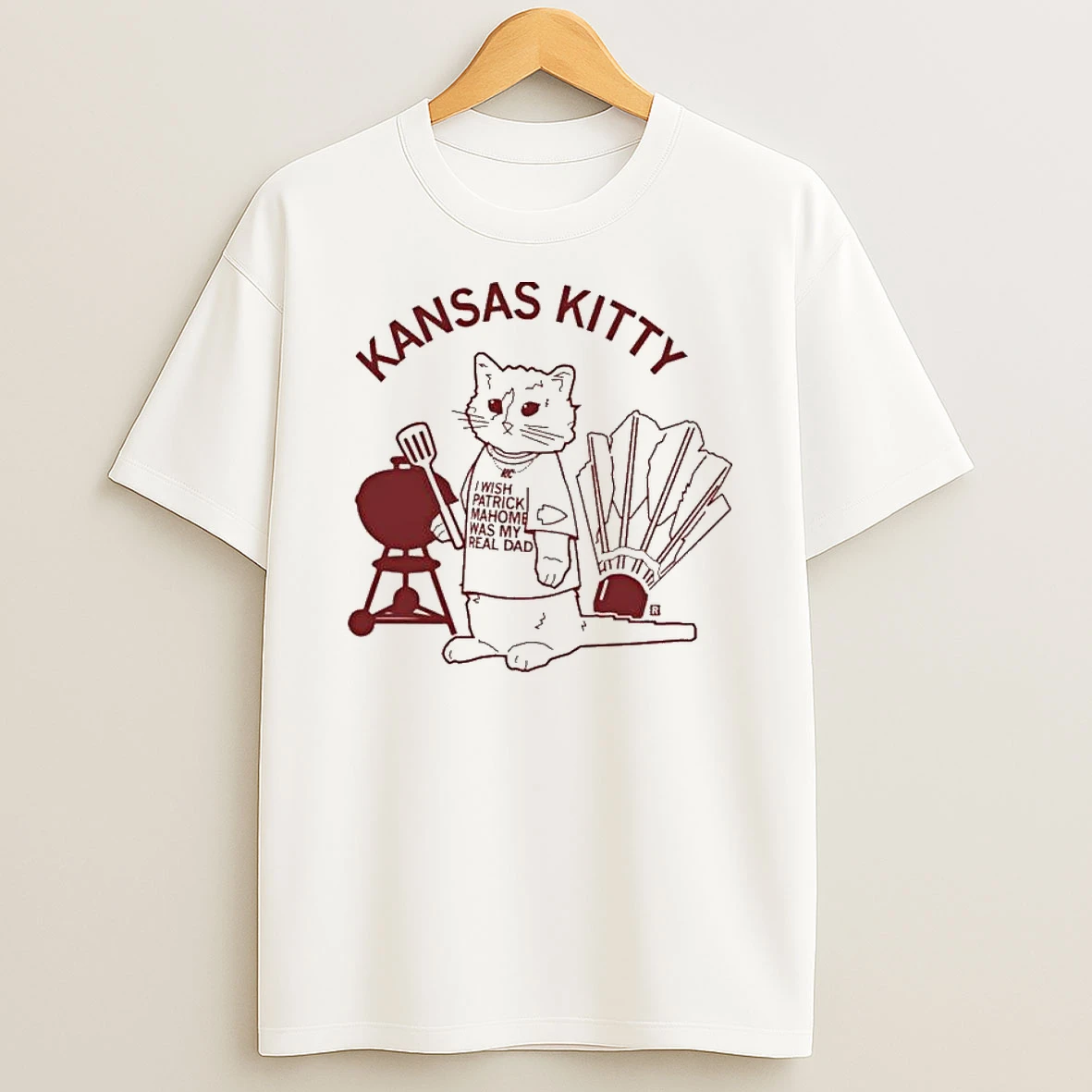 Kansas Kitty I Wish Patrick Mahomes Was My Real Dad Tshirt Hoodie