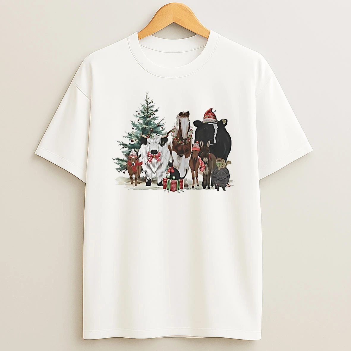 Katie Van Slyke Festive Farm Circle Tshirt Hoodie