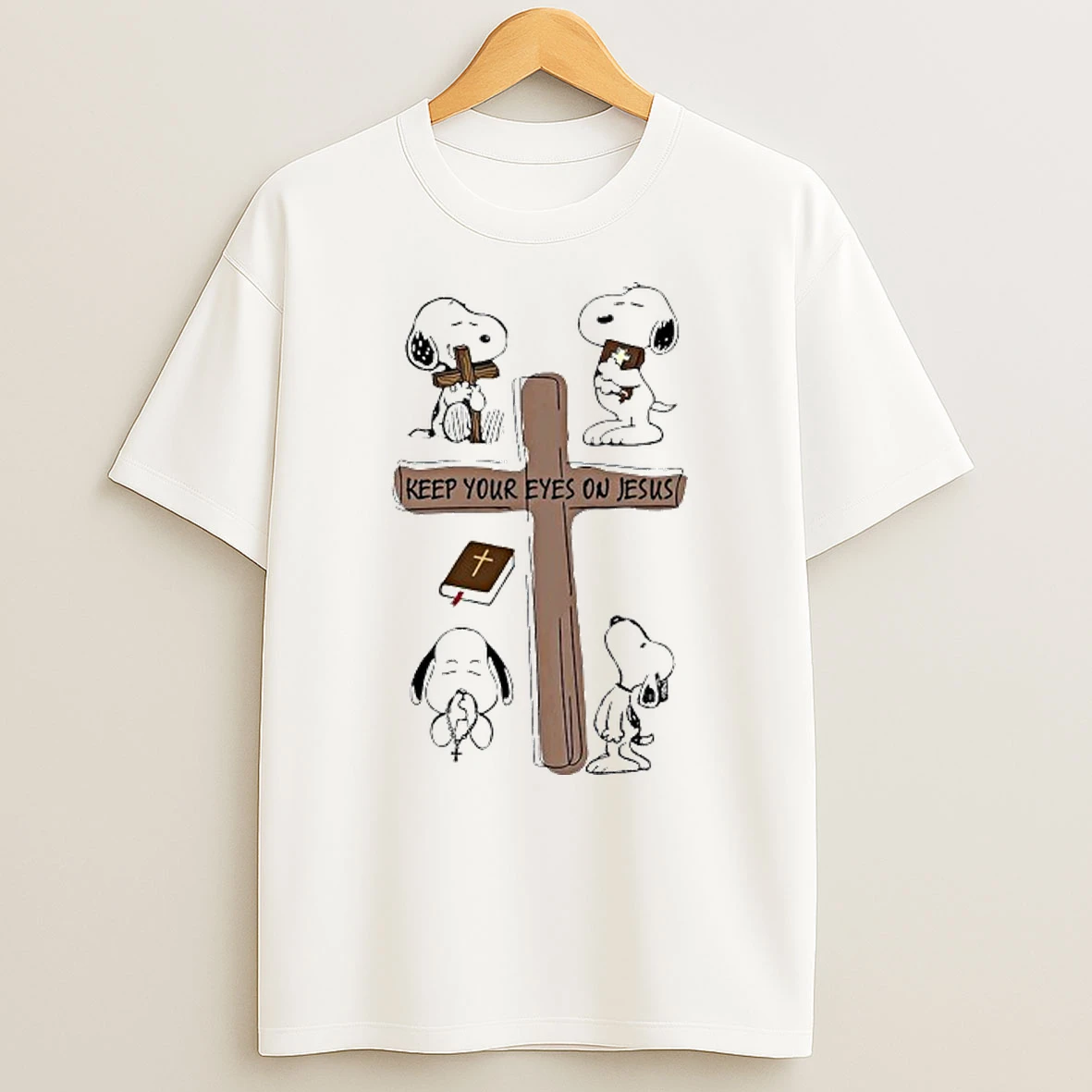 Keep Your Eyes On Jesus Snoopy Tshirt Hoodie
