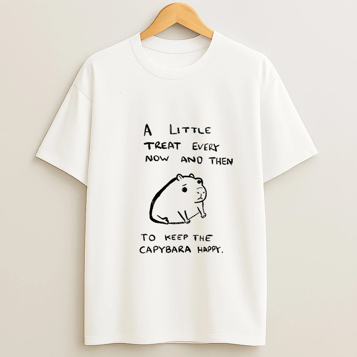 Keep Capybara Happy A Little Treat Every Now And Then To Keep The Capybara Happy Tshirt Hoodie