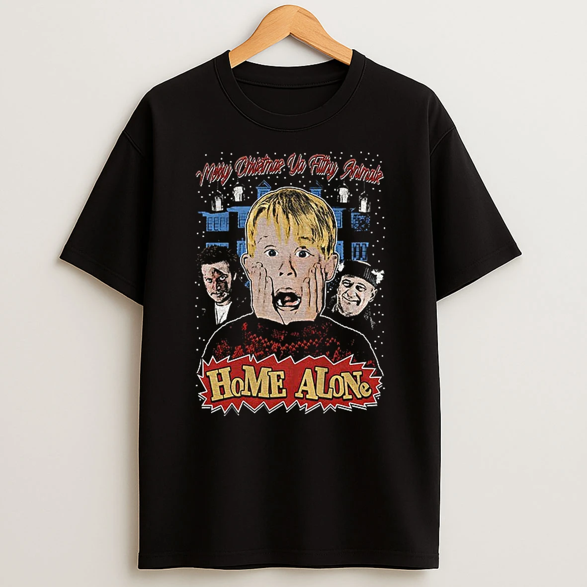 Kevin Mccallister Harry And Marv Merry Christmas Ya Filthy Animal Home Alone Tshirt Hoodie