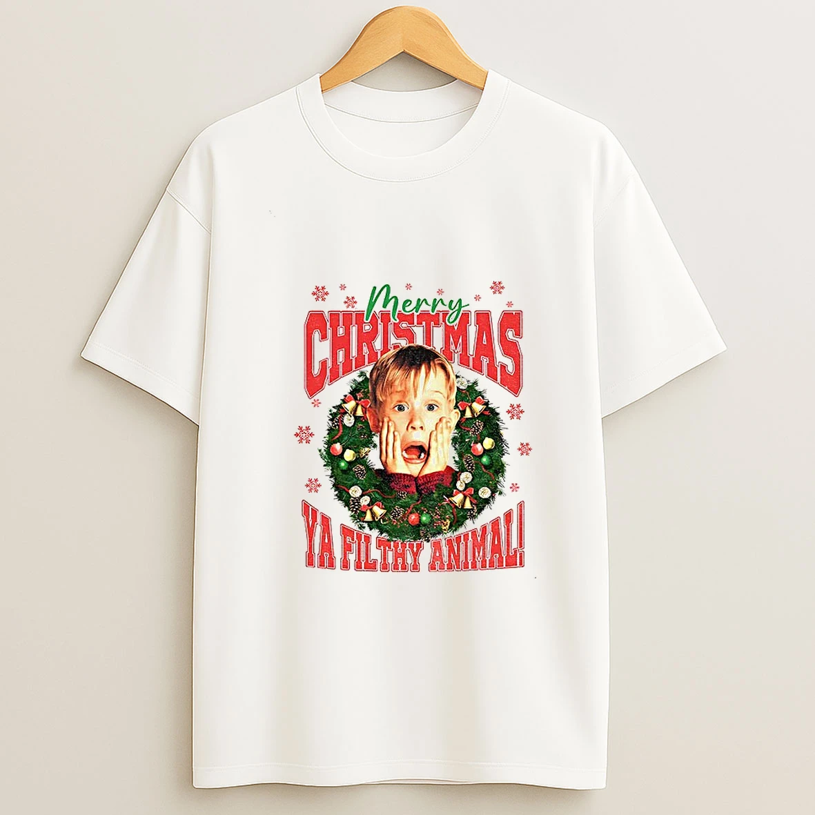 Kevin Mccallister Home Alone Movie Ya Filthy Animal Merry Christmas Tshirt Hoodie