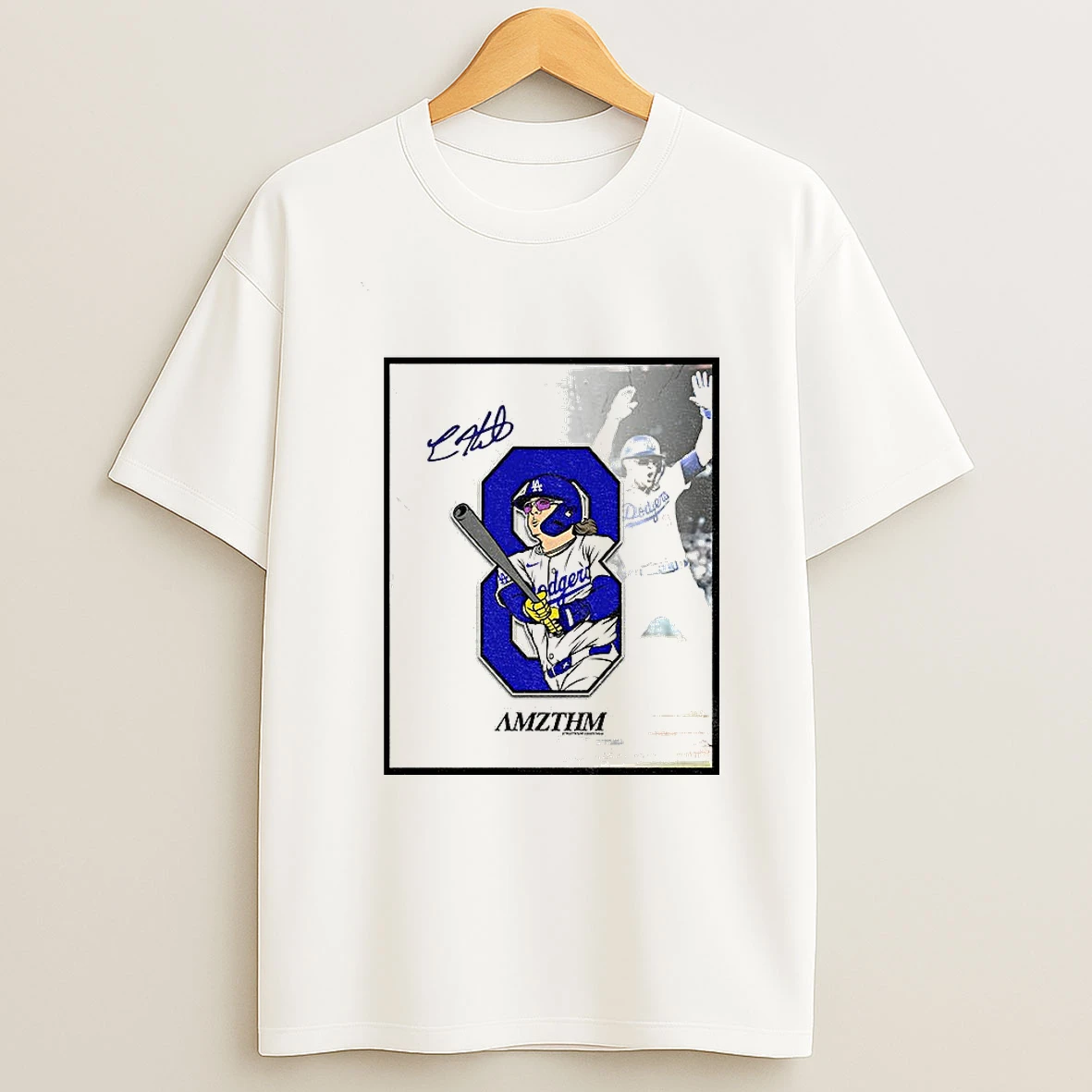 Kike Hernandez 8 Amzthm Los Angeles Dodgers Mlb Baseball Players 2025 Signature Tshirt Hoodie