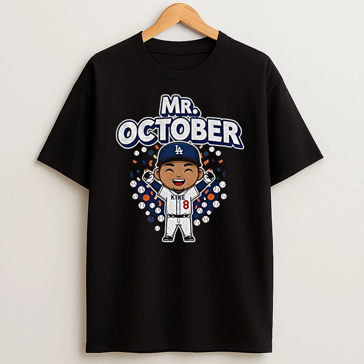Kike Hernandez Los Angeles Mr October Cartoon Tshirt Hoodie