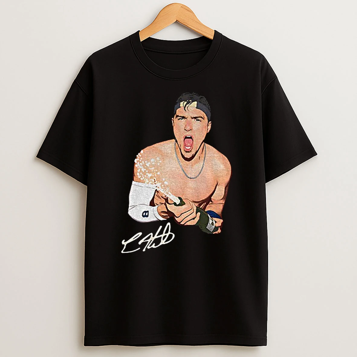 Kike Hernandez Shirtless Champions Celebration Los Angeles Dodgers Mlb World Series Signature Tshirt Hoodie