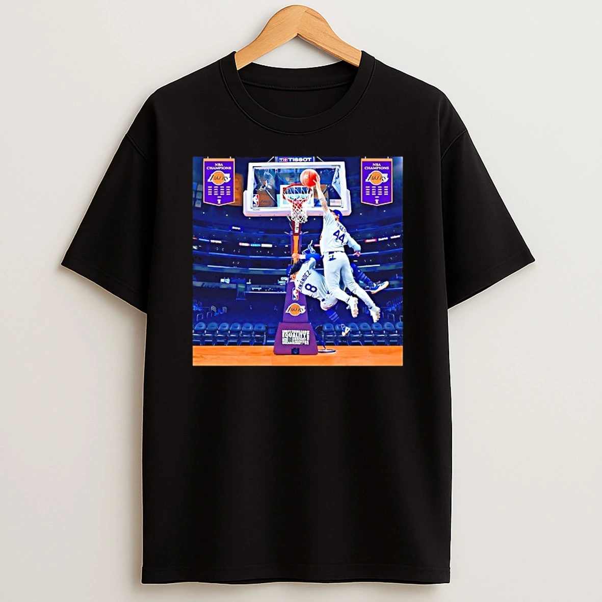 Kike Hernandez And Andy Pages Playing Basketball Nba Los Angeles Lakers Tshirt Hoodie