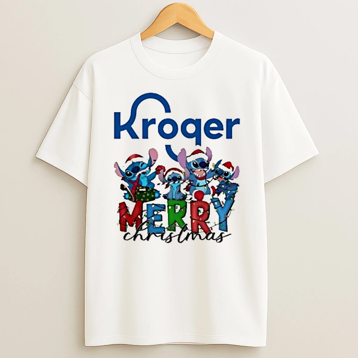 Kroger Merry Christmas Stitch Tshirt Hoodie