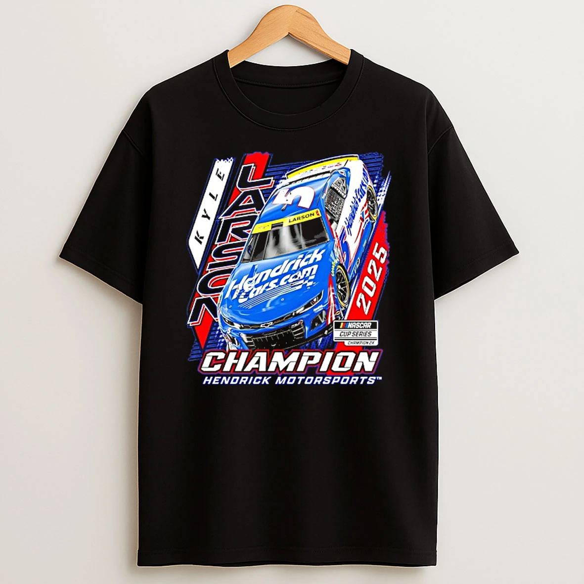 Kyle Larson Hendrick 2025 Nascar Cup Series Champion Hendrick Motorsports Tshirt Hoodie